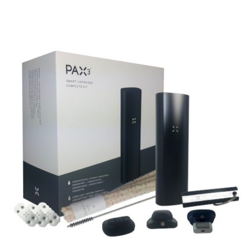 PAX 3 Vaporizer Basic Kit für Kräuter *Schwarz* Aquavape³ Set