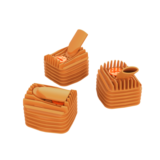 VEAZY Kühleinheit-Set (3 Stk.) *Inspiring Orange*