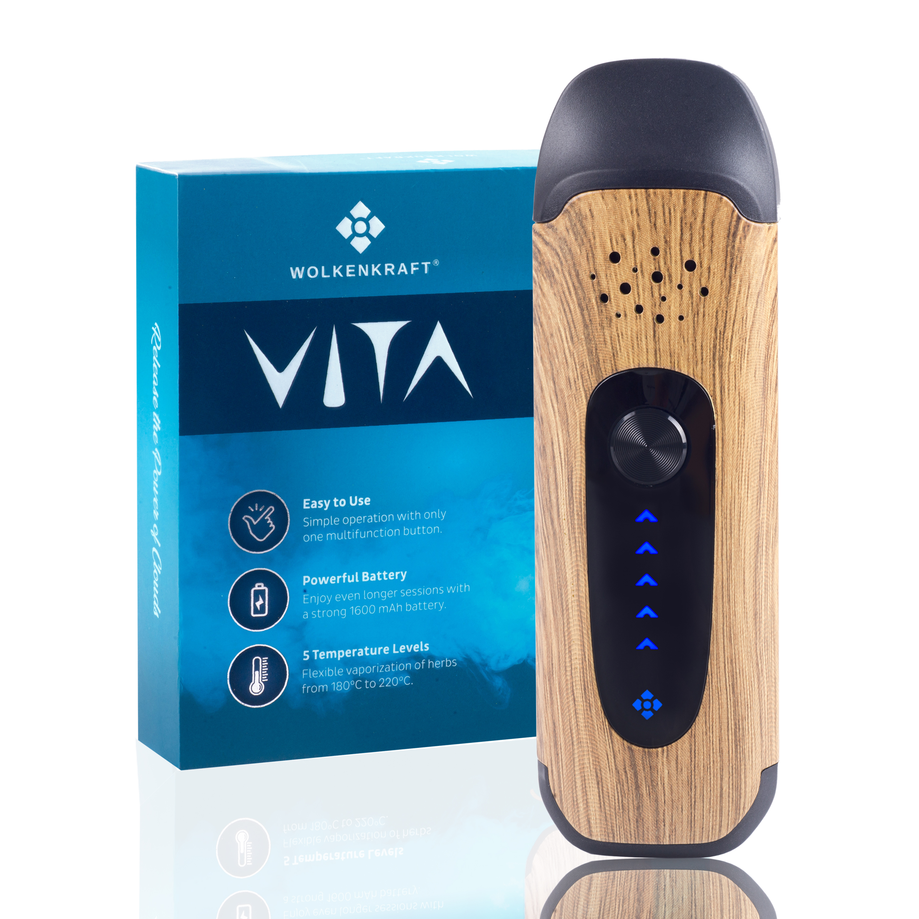 WOLKENKRAFT ViTA Vaporizer *Holzoptik* - Premium-Thermalextraktor fr  Kruter | eBay.de